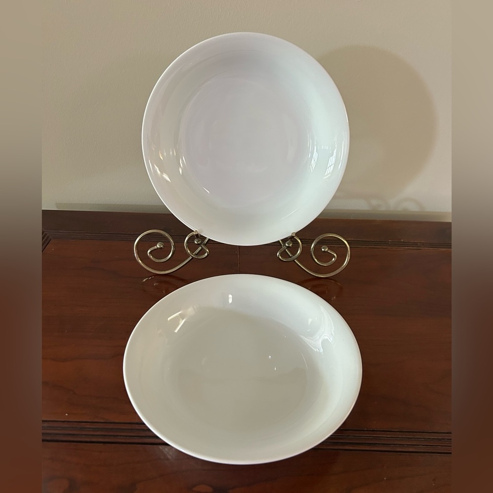 2 Dansk International Tjorn White 9” Salad/Pasta/Soup Bowls